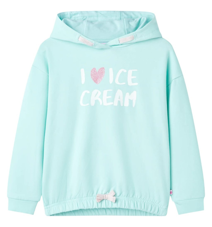Sweat à capuche pour enfants aqua clair 104 | Mobilier & Déco