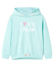 Sweat à capuche pour enfants aqua clair 104 | Mobilier & Déco