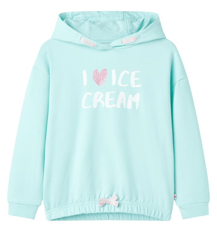 Sweat à capuche pour enfants aqua clair 128 | Mobilier & Déco