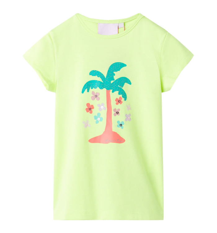 T-shirt pour enfants jaune fluo 116 | Mobilier & Déco