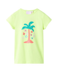 T-shirt pour enfants jaune fluo 116 | Mobilier & Déco