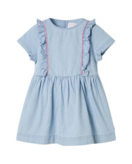 Robe pour enfants à volants bleu doux 104 | Mobilier & Déco