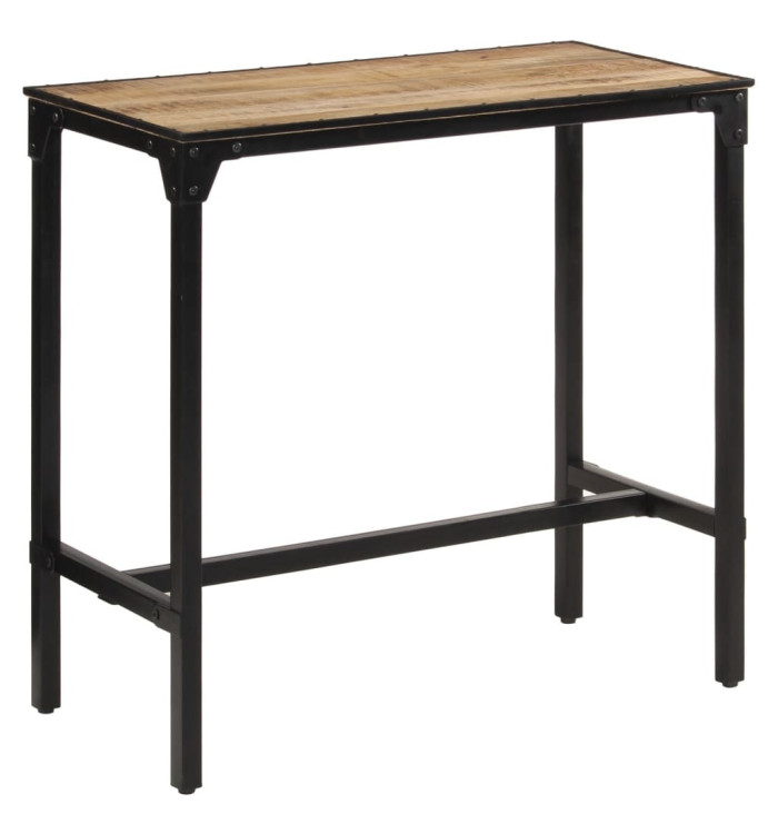 Table de bar 110x55x107 cm bois de manguier massif brut | Mobilier & Déco