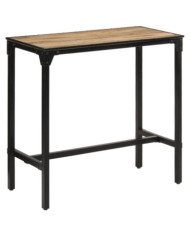 Table de bar 110x55x107 cm bois de manguier massif brut | Mobilier & Déco