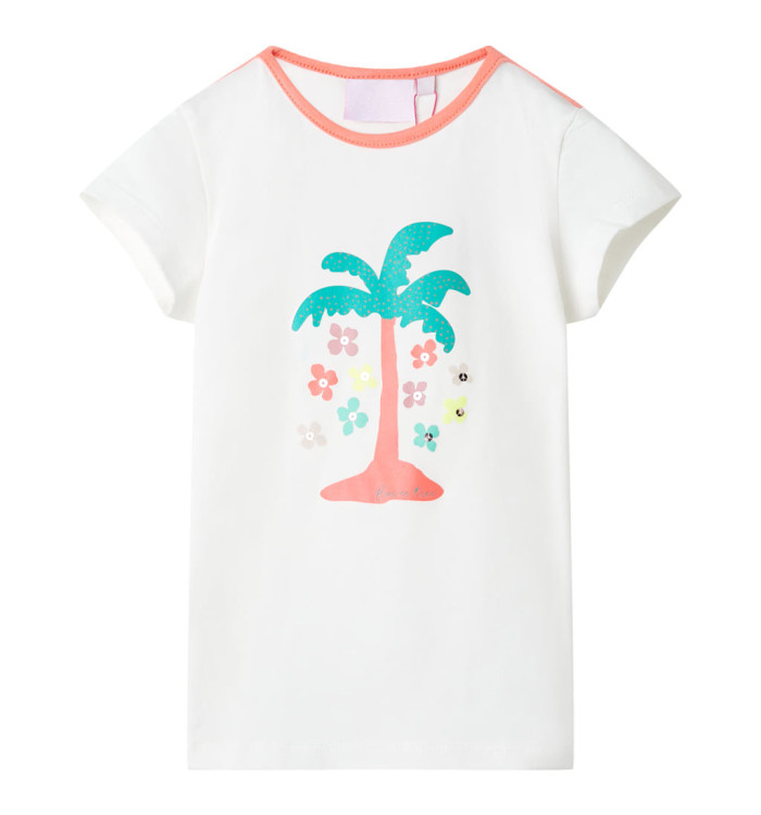 T-shirt pour enfants écru 140 | Mobilier & Déco