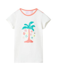 T-shirt pour enfants écru 140 | Mobilier & Déco
