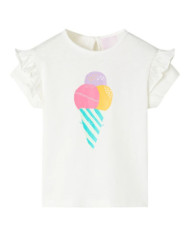 T-shirt pour enfants écru 92 | Mobilier & Déco