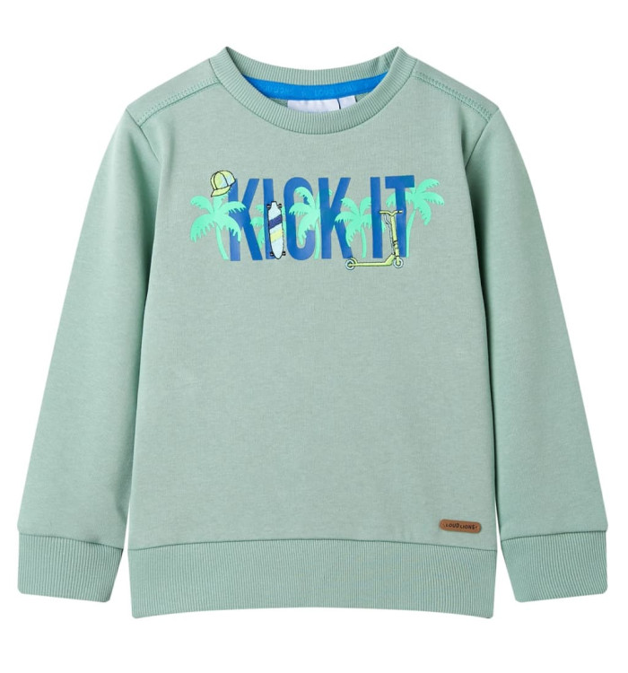 Sweatshirt pour enfants kaki clair 116 | Mobilier & Déco