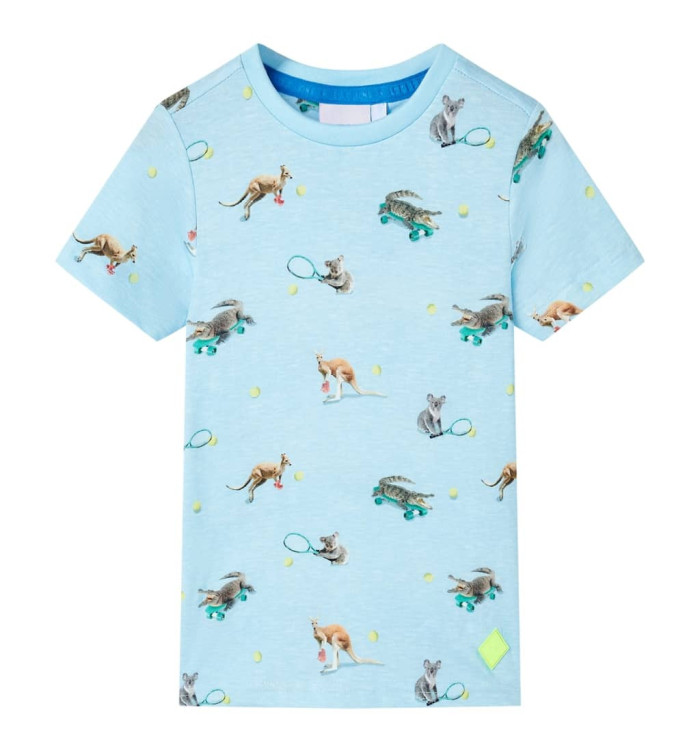 T-shirt pour enfants mélange bleu clair 92 | Mobilier & Déco
