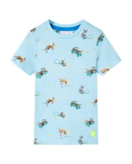 T-shirt pour enfants mélange bleu clair 92 | Mobilier & Déco