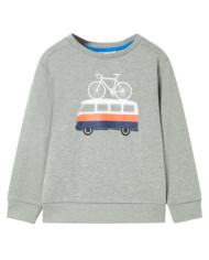 Sweatshirt pour enfants mélange kaki clair 140 | Mobilier & Déco