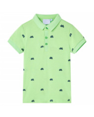 Polo pour enfants vert fluo 116 | Mobilier & Déco