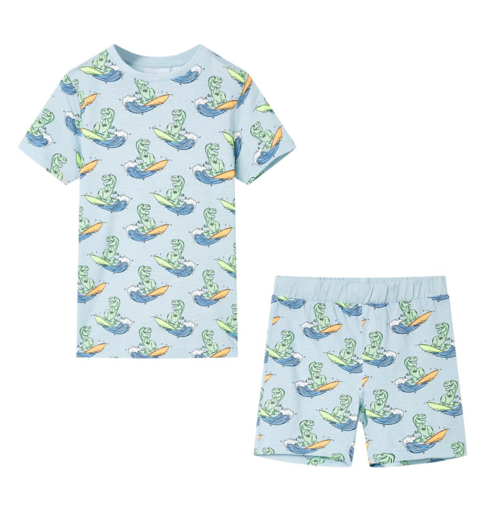 Pyjamas à manches courtes pour enfants bleu clair 92 | Mobilier & Déco