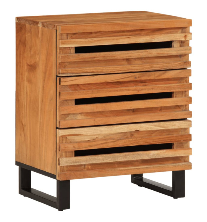 Table de chevet 50x34x62 cm bois d'acacia solide | Mobilier & Déco
