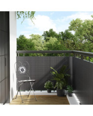 Paravent de balcon anthracite 400x100 cm résine tressée | Mobilier & Déco