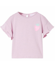 T-shirt enfants avec manches à volants lila 116 | Mobilier & Déco