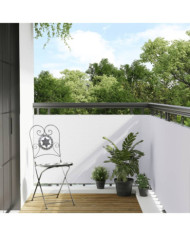 Paravent de balcon blanc 300x100 cm résine tressée | Mobilier & Déco