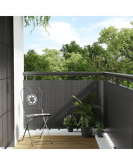 Paravent de balcon anthracite 300x80 cm résine tressée | Mobilier & Déco