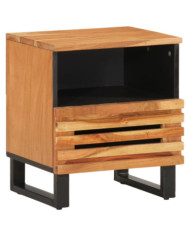Table de chevet 40x34x46 cm bois d'acacia massif | Mobilier & Déco