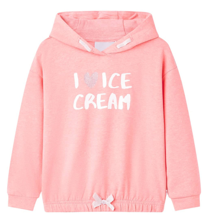 Sweatshirt à capuche pour enfants rose vif 92 | Mobilier & Déco