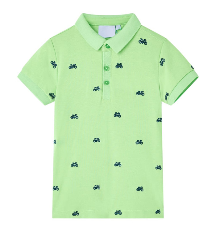 Polo pour enfants vert fluo 92 | Mobilier & Déco