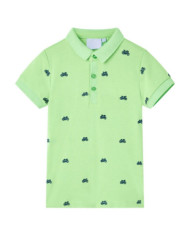 Polo pour enfants vert fluo 92 | Mobilier & Déco