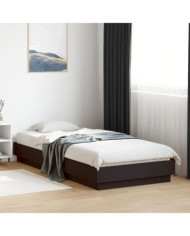 Cadre de lit sans matelas noir 90x200 cm bois d'ingénierie | Mobilier & Déco