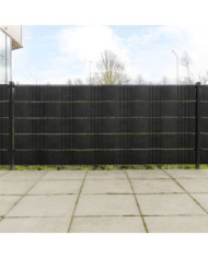 Paravents de balcon 5 pcs noir 255x19 cm résine tressée | Mobilier & Déco