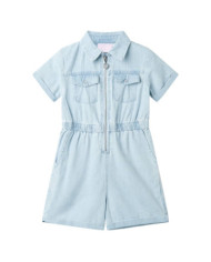 Combinaison enfants avec manches courtes bleu doux 140 | Mobilier & Déco