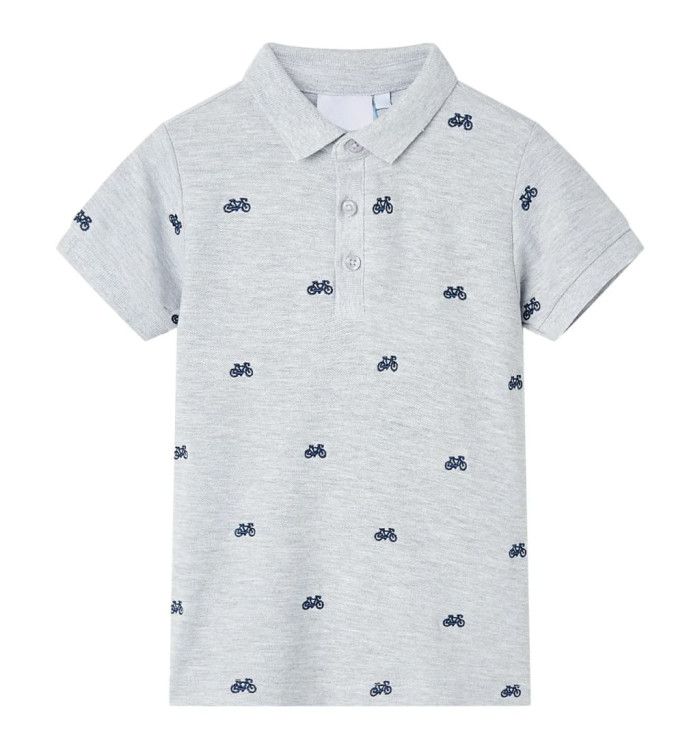 Polo pour enfants mélangé gris 140 | Mobilier & Déco