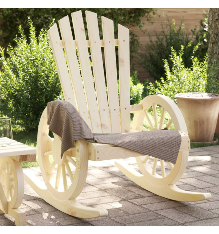 Chaise à bascule Adirondack bois de sapin massif | Mobilier & Déco