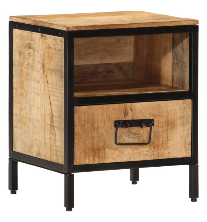 Table de chevet 40x35x50 cm bois de manguier massif | Mobilier & Déco