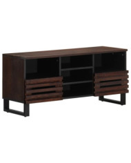 Meuble TV marron 100x34x46 cm bois massif manguier | Mobilier & Déco