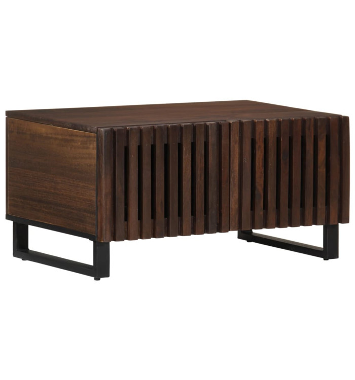 Table basse marron 80x51x40 cm bois de massif manguier | Mobilier & Déco