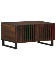 Table basse marron 80x51x40 cm bois de massif manguier | Mobilier & Déco