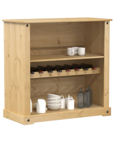 Armoire à vin Corona 107,5x51x105,5 cm bois de pin massif | Mobilier & Déco