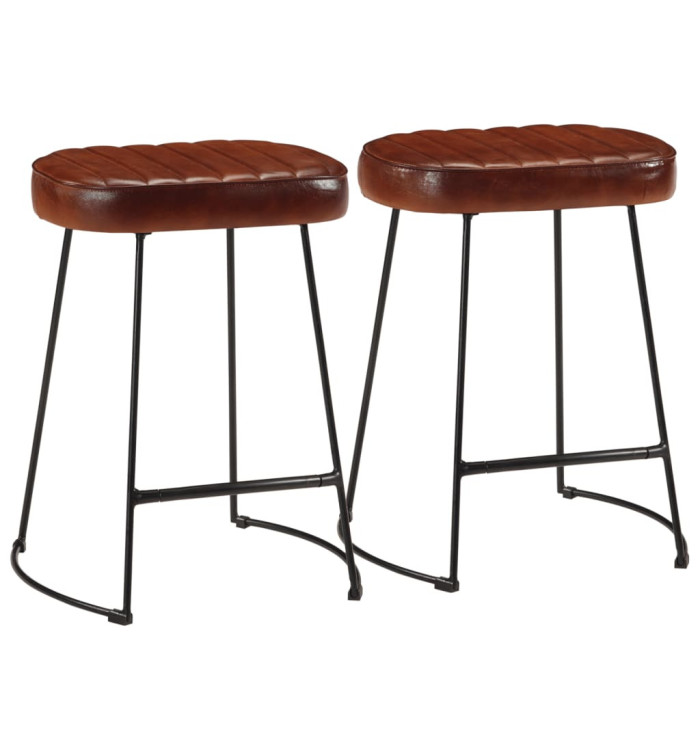 Tabourets de bar lot de 2 marron foncé 40x29,5x53 cm | Mobilier & Déco
