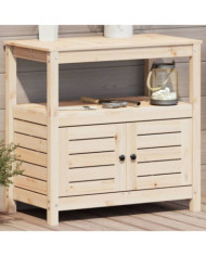 Table de rempotage avec étagères 82,5x45x81 cm bois massif pin | Mobilier & Déco