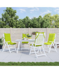 Coussins de chaise à dossier haut lot de 4 vert vif | Mobilier & Déco