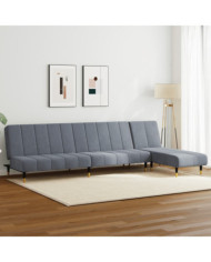 Ensemble de canapés 2 pcs gris foncé velours | Mobilier & Déco