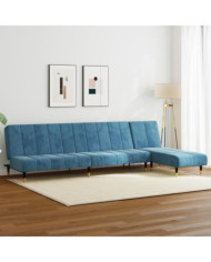 Ensemble de canapés 2 pcs bleu velours | Mobilier & Déco