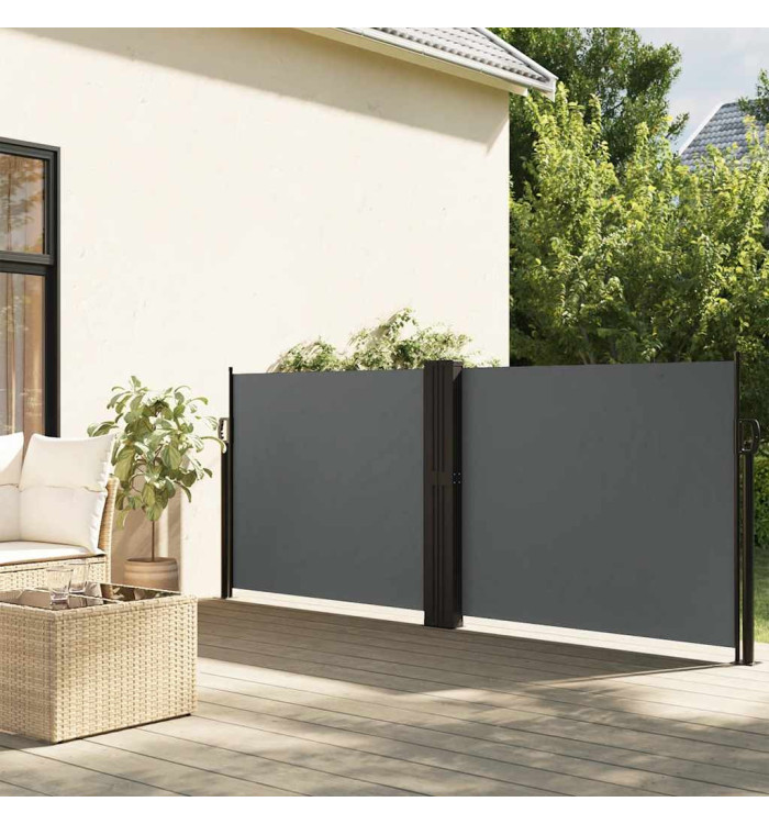 Auvent latéral rétractable anthracite 100x1000 cm | Mobilier & Déco