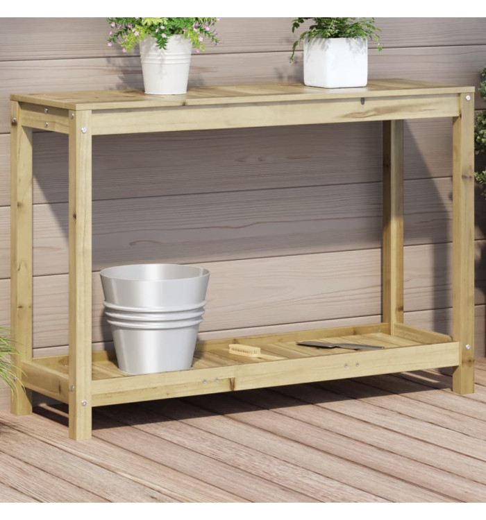 Table de rempotage avec étagère 108x35x75 cm bois pin imprégné | Mobilier & Déco