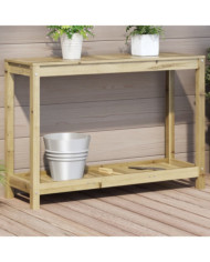 Table de rempotage avec étagère 108x35x75 cm bois pin imprégné | Mobilier & Déco