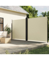Auvent latéral rétractable crème 200x600 cm | Mobilier & Déco