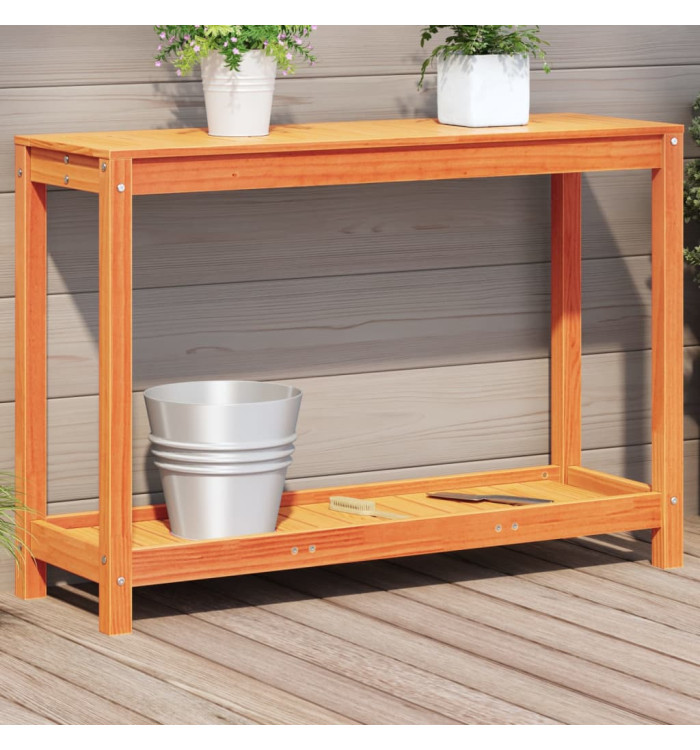 Table de rempotage avec étagère cire marron bois massif de pin | Mobilier & Déco