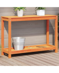 Table de rempotage avec étagère cire marron bois massif de pin | Mobilier & Déco