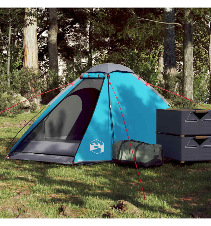Tente de camping à dôme 2 personnes bleu imperméable | Mobilier & Déco