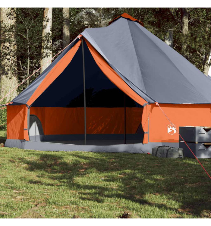 Tente familiale tipi 8 personnes gris et orange imperméable | Mobilier & Déco