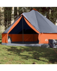Tente familiale tipi 8 personnes gris et orange imperméable | Mobilier & Déco